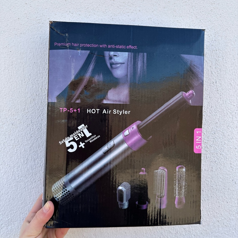 5-in-1 Hot Air Styler with Purple Accents